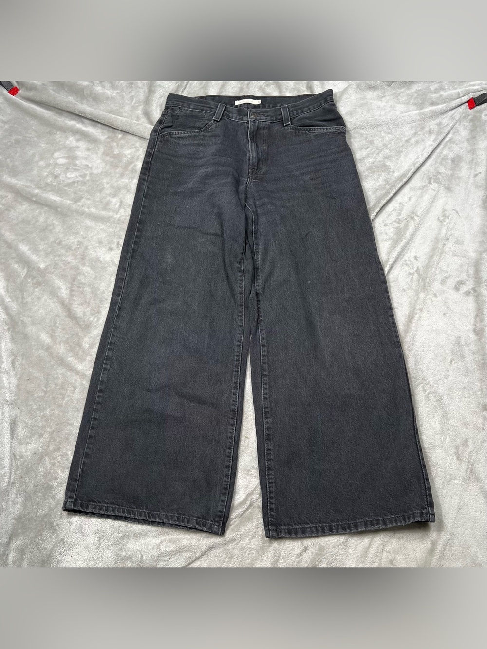 Levi's 94 Baggy Wide Leg Jeans Womens 32x30 Black Denim Skater Grunge Y2K